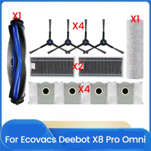 Replacement for Deebot X8 Pro Omni Vacuum Cleaner Spare Parts Roller Side Brush Hepa Filter Dust Bag