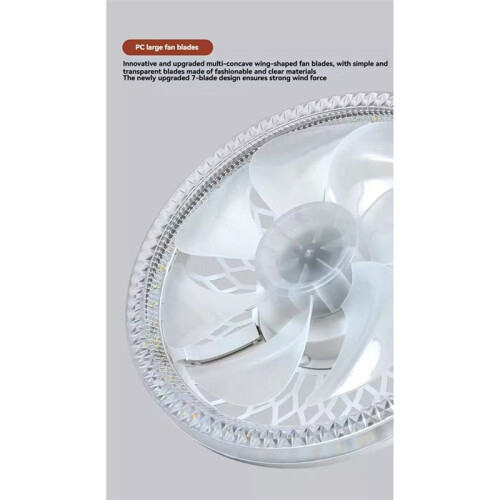 Soquete de Ventilador com Controle Remoto, Soquete E27 de 12 Polegadas, Luz com Brilho e Temperatura de Cor Reguláveis para Quarto e Sala de Estar B 2