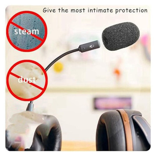 100PCS Foam Microphone Windscreen, Size Lapel Headset Mic Foam Covers for Headset Microphone 30x22x8mm 1