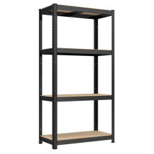 Schwerglastregal mit 4 Ebenen, Aufbewahrungsmöbel aus Stahl, schnelle Montage, Regal von