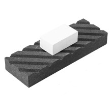 Dual Grit Coarse/Fine Flattening Stone Set - Two Sharpening Stones Flattener - Whetstone Fixer with Grooves