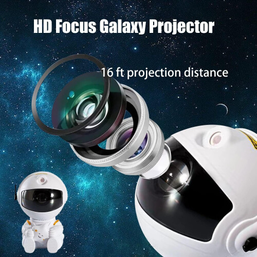 Astronaut Galaxy Projector Light with 360 Rotation, 7 Galaxy Effects, Remote Control Star Ceiling Lamp 1