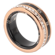 Strasssteine Smart Ring 18mAh Gold Größe 10