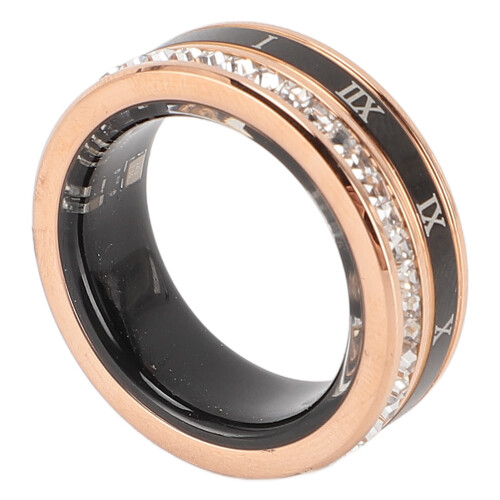 Strasssteine Smart Ring 18mAh Gold Größe 10
