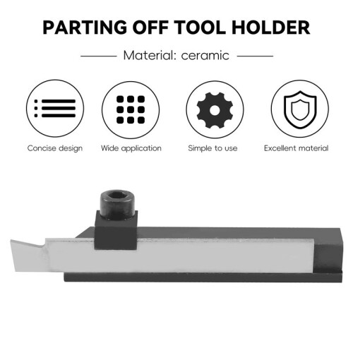Parting Off Tool Holder with Parting Blade SIEG S / N: 10145 Cut-Off Tool and Cutting Blade 10mm 1