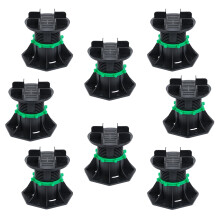 8 PCS Heavy Duty Deck Foundation Blocks with Adjustable Height Pedestal and NoDig Installation