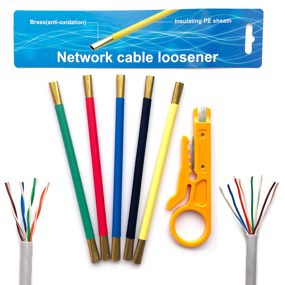 Ethernet Cable Untwist Tool Rj45 Wire Separator Cat5 Cat6 Brass Fast Prep With Ergonomic Grip Red 9169991213095