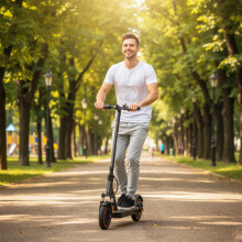 SPORTNOW Electric Scooter, Folding E-Scooter with 350W Motor, 30km Range
