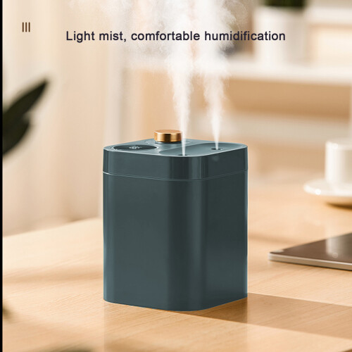 Double Spray Humidifier 800ML Green | Dual Mist, Type C, Silent 2
