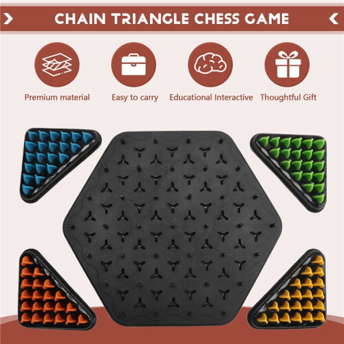 Geometric Chain Chess Puzzle Triangle Chess Tabletop Game Family Interactive Exercise Thinking Children Logic 1