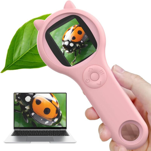 Microscope for Kids - Portable Handheld Magnifying Glass Digital Microscope for Kids Educational Science Toys 1