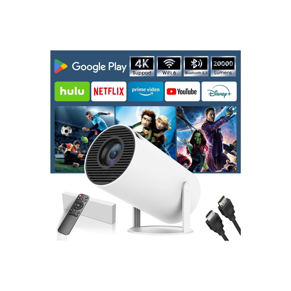 Portable Projector 1080P 4K Support Wifi 6 Bluetooth 5.0 With Builtin For Home Theater 9771547192275