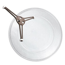 Microwave Glass Turntable Plate 9.6 Inch with Coupler and Ring, 245mm Replacement Kit
