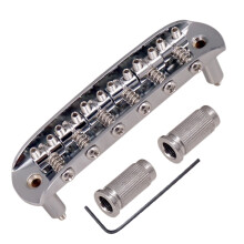 Gitarren Sattel Steg mit Verstellbaren SäTteln Zink Legierung für Mustang Jazzmaster Gitarren ZubehöR,Silber