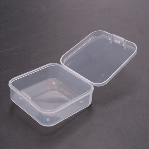 Small Clear Plastic Beads Storage Containers Box with Hinged Lid for Accessories,Crafts,Learning Supplies,Screws,Drills 2