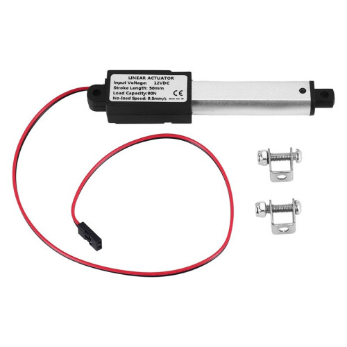 Atuador Micro-Linear, Curso de 2 Polegadas, 90N / 20.3Lb, Velocidade 9.5Mm / S Atuador EléTrico à Prova D'áGua Atuador Linear Do Motor 12V