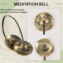 Tibetan Tingsha Cymbals Meditation Bells 6.5 cm Meditation Chime Bells,Meditation Yoga Bell for Percussion Instrument