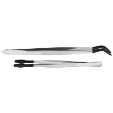 6 Stuks Rubberen Puntpincet PVC-Siliconen Precisiepincet Laboratorium Industrieel Hobby-Ambachtelijk Pincetgereedschap (Zwart)