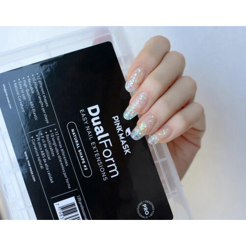 Professional Nail Extension Forms 120pcs Medium Natural Shape #2 Dual Forms for Salon Use 1