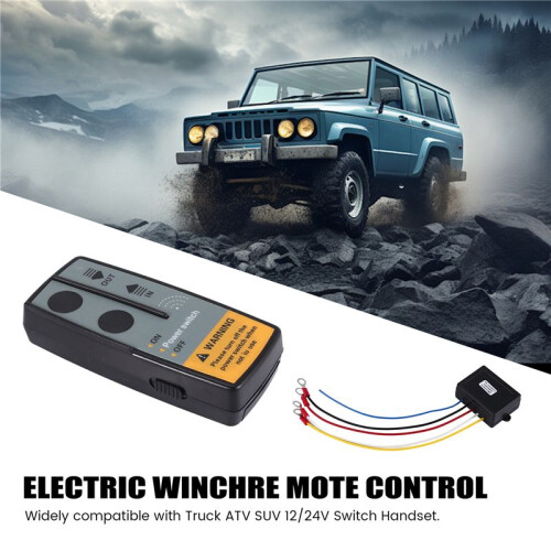 3Set 12V 24V 2.4G 50M Universal Car Wireless Winch Crane Remote Control Controller with Twin Handset Remote Range 1