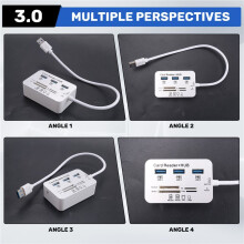 USB HUB 3.0 Rozdzielacz USB 3 Porty Extensor Multi USB Extension Wiele 3 0 Hub Czytnik Kart  USB3.0 Expander na PC