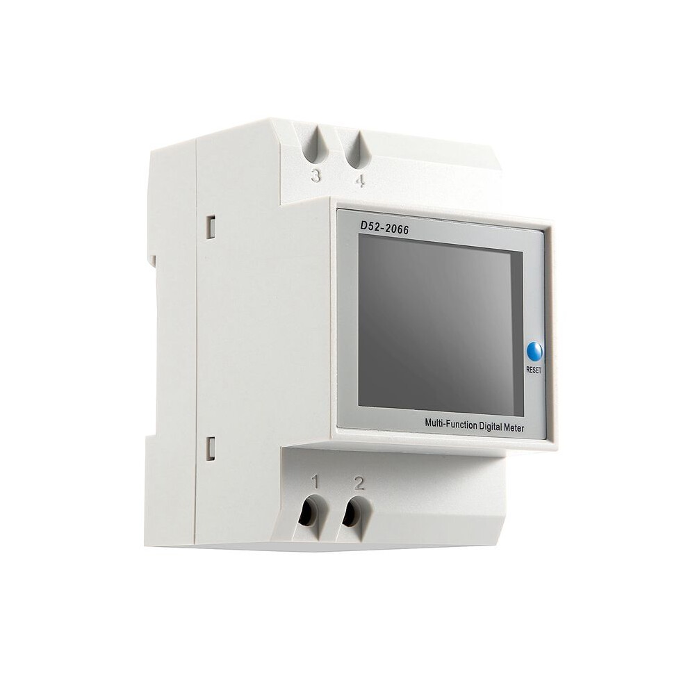 Din Rail Ac Monitor 6In1 40-300V 100A Voltage Current Power Factor Active Kwh Electric Frequency Meter Volt Amp 6032770333662
