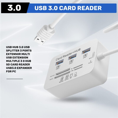 USB HUB 3.0 USB Splitter 3  Extensor Multi USB Extension Multiple 3 0 Hub  Card Reader USB3.0 Expander for PC 1