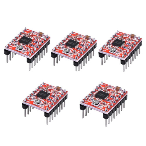 5Pcs A4988 Stepstick Stepper Motor Driver Module with Heat Sink for 3D Printer Reprap Suitable 1