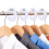 30 Pacotes de Roupas Redondas Brancas com Tamanho de Roupa para ArmáRios Divisores Cabides com 1Marker (Externo 3,5 Polegadas, Interno 1,38 Polegadas 4