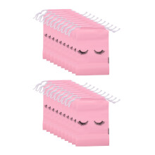 50 Pieces Eyelash Aftercare Bags Plastic Makeup Bags Toiletry Makeup Pouch Cosmetic Travel with Drawstring ,S