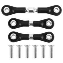 3 Stck Lenkstange Servostange für TT-02 TT-02T TT02 TT02T 1/10 RC Auto Upgrade Teile ZubehöR, Silber