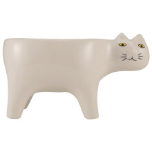 Vaso de Flores de Cerâmica Gato Fofo Imagem de Animal Jardim Cacto Plantador Recipiente Planta Suculenta DecoraçãO de Mesa Branco
