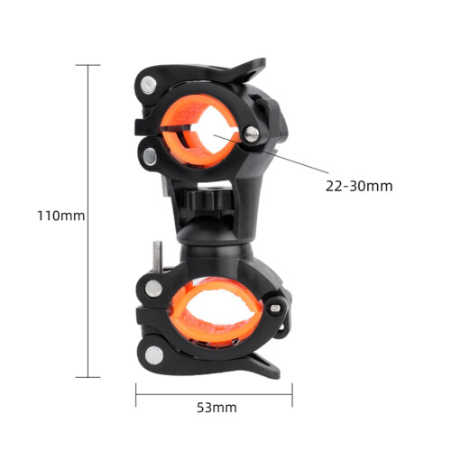 Bicycle Light Holder, Multifunctional Rotatable Flashlight Holder, Bicycle Headlight Holder Black+Green 2