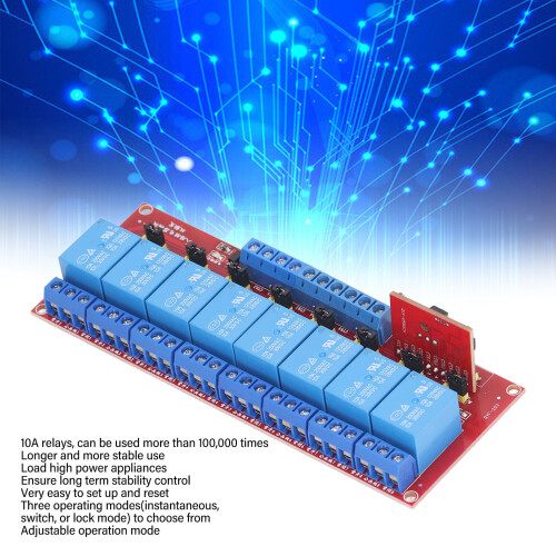 Universal Infrared 8-Channel 10A Relay Receiver Board for Wireless Control 2