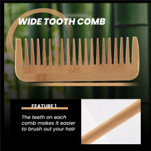 Thick Solid Wood Comb Wide Tooth Comb Portable Styling Massage Anti-Static Hair Comb Handleless Hairdressing Comb