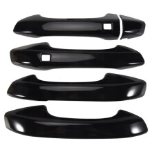 Bright Black Exterior Door Handle Cover Trim for K5 Optima 2020 2021 2022 with Keyhole