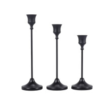 Taper Candle Holders Black Candlestick Set of 3 Candle Stick Long Holder for Fireplace Dining Table Home Decoration