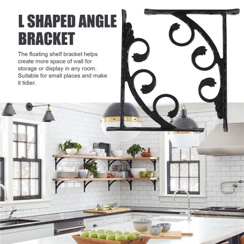 2Pcs Wall Mounted L Shaped Angle Bracket Multifuntional Brace Shelf Brackets Decorative Shelf Brackets Wall Brackets S 2