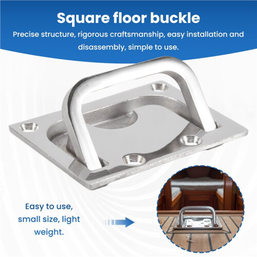 Stainless Steel 316 Flush Lift  Hatch Pull Handle Locker Cabinet Boat Marine Hardware 2
