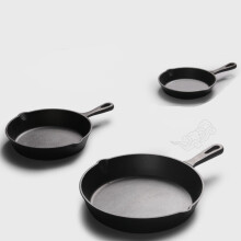 Gietijzeren Koekenpan Pan Koekenpannen Chemisch Gratis Duurzame Grill Koekenpan voor Binnen en Buiten Gebruik Grill StoveTop Zwart B