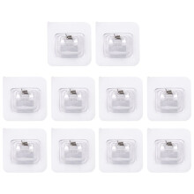 10PCS Self Adhesive Curtain Rod Holders No Drill Curtain Rods Brackets No Drilling Nail Free Adjustable Hooks -2
