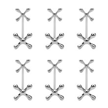 6 Pcs Zinc Alloy Chopsticks Rest Spoons Stand Forks Knives Holder Rack Stand Metal Table Decoration