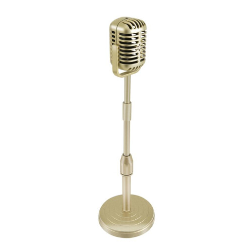 Modello di Supporto per Microfono da Tavolo Vintage con Altezza Regolabile, Supporto per Microfono nel Stile Retrò Classico Supporto per Microfono