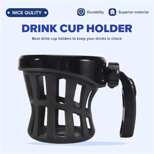 Motorcycle Handlebar Drink Cup Holder for  GL1800 Goldwing for Softail Electra Black 1