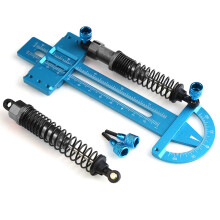 Metall StoßDäMpfer Lineal StoßSynchronisierer RC Auto Werkzeugbereich 12 Cm für 1/8 1/10 1/12 1/16 1/18 1/24 RC Auto, Schwarz