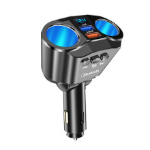 Dual USB Port Car Charger 2 Way Auto Car Lighter Socket Splitter DC12-24V 4.8A 5.0 MP3 Player with Handsfree