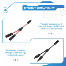 Conectores de Cable de Rama y Solar Adaptador Paralelo de Cable Solar en par para Panel Solar Kit de Herramientas de Enchufe de Cable