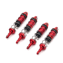 4 Amortiguadores de Metal para SCY 16101 16102 16103 1/16 RC Car Upgrades Piezas Accesorios, Rojo