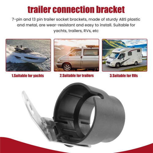 Trailer Plug Bracket Trailer Connector Bracket Trailer Plug Adapter 7Pin/13Pin Trailer Plug Bracket for RV Trailer UTV 2