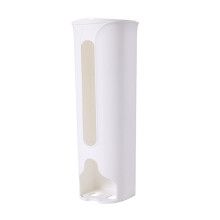 Garbage Bag Storage Box Garbage Plastic Box Kitchen and Bathroom Plastic Bag Storage Box Garbage Bag Storage Rack White